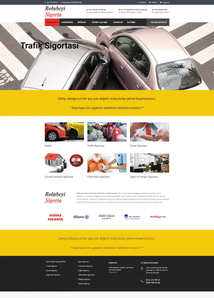 sigortacı web sitesi tasarımı