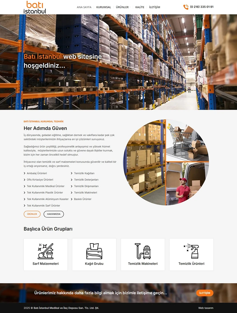 kurumsal tedarik web tasarımı