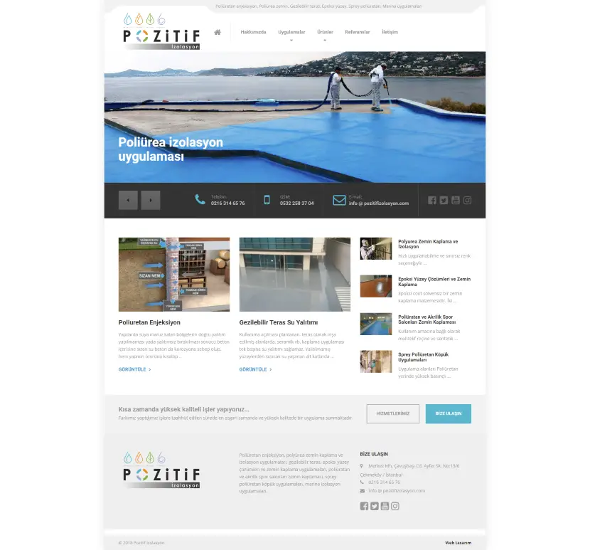 izolasyon web sitesi tasarımı
