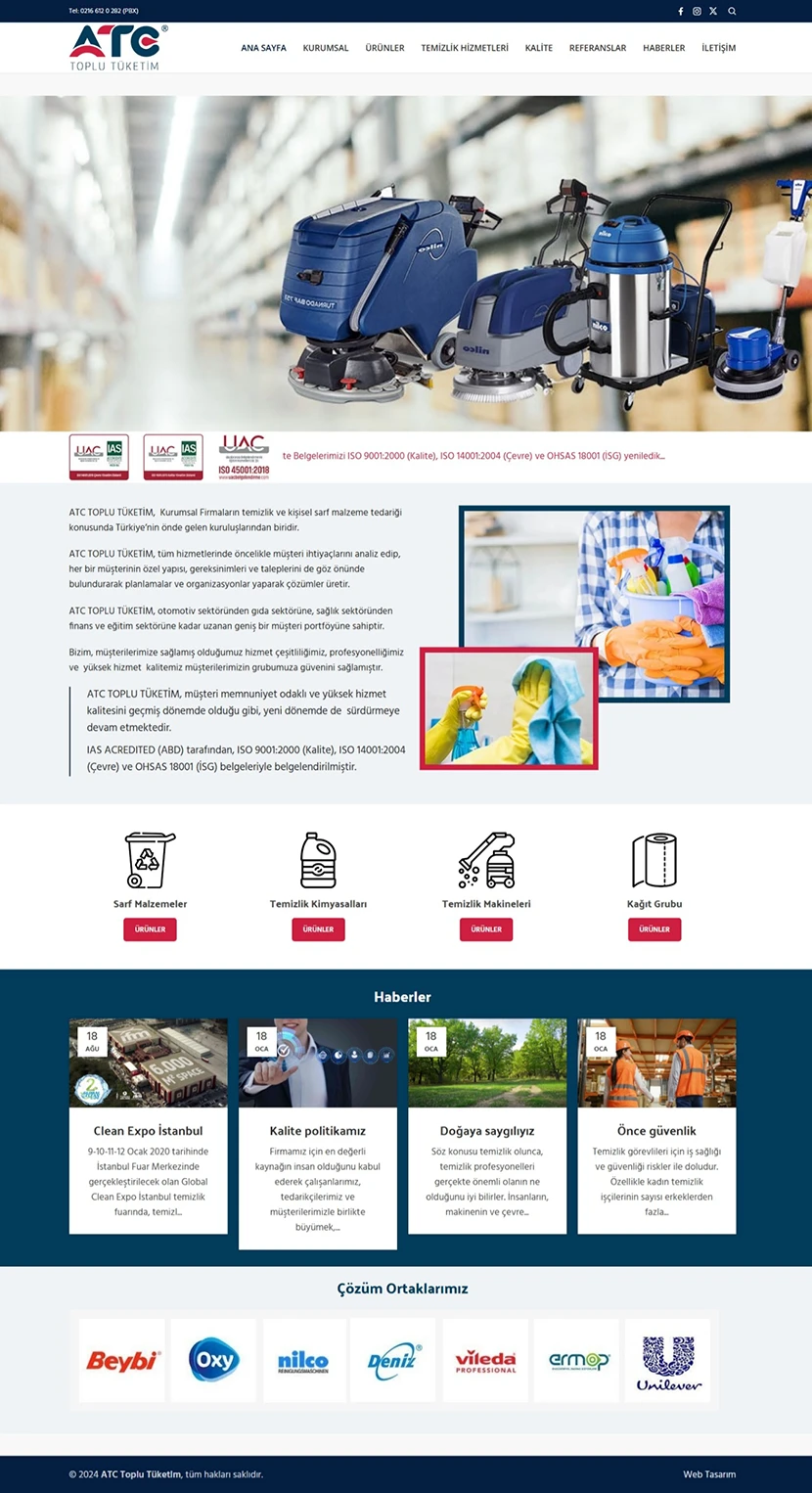 toplu tüketim web sitesi tasarımı